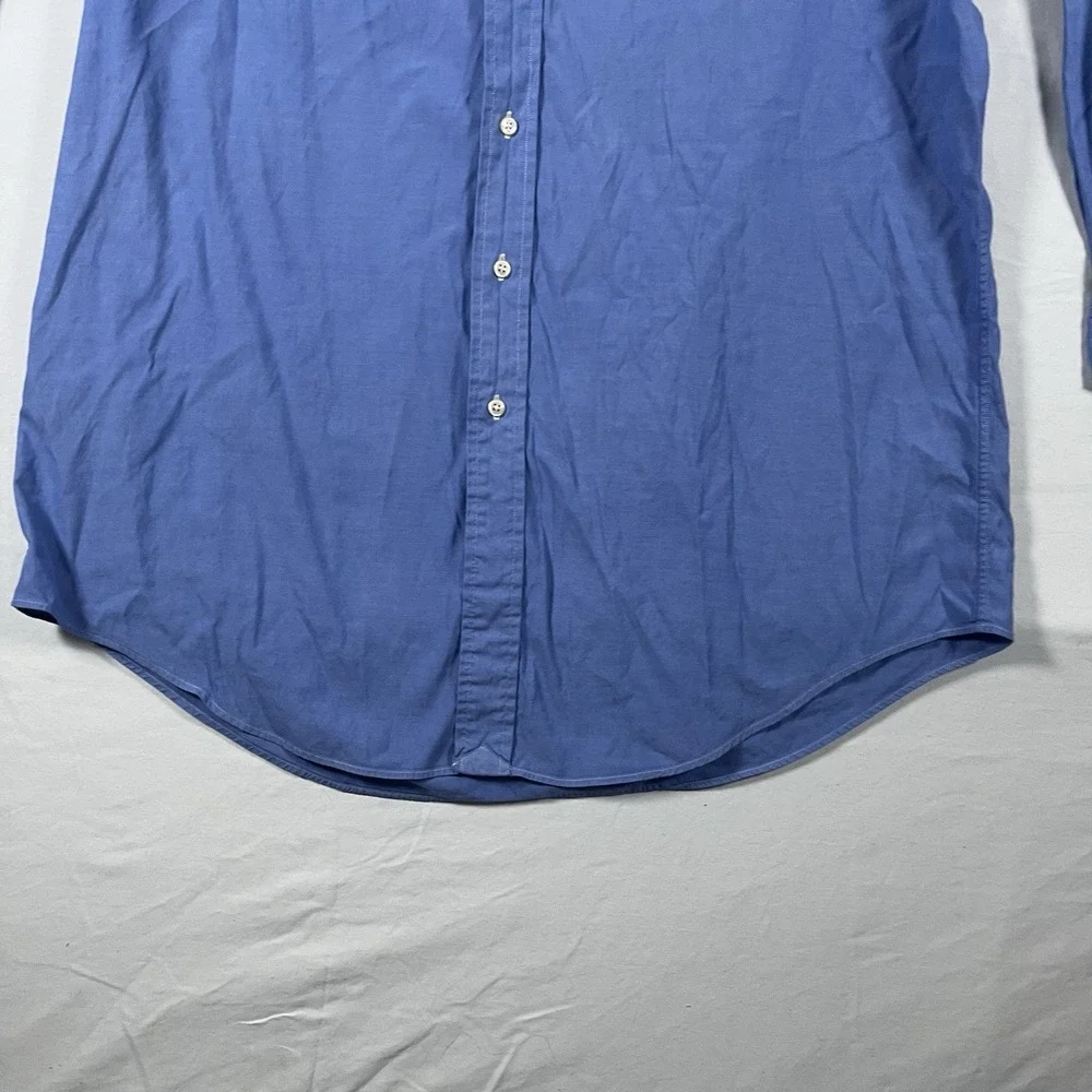 RALPH LAUREN YARMOUTH 100% COTTON  BUTTON DOWN BLUE SHIRT OXFORD COLLAR - Picture 5 of 15